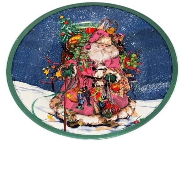 Decorative Royal Norfolk Santa Plate 8" - Picture 1 of 4